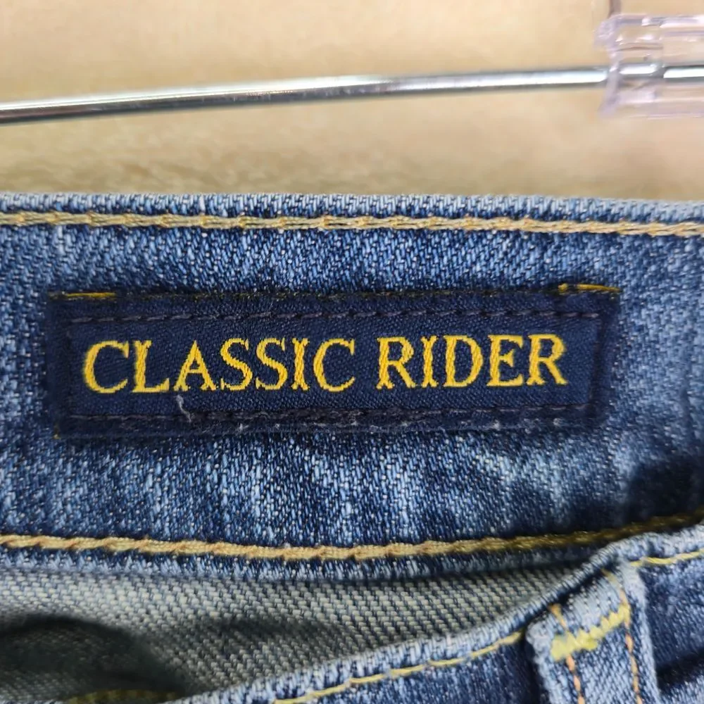 Lucky Brand Classic Rider Capri Jeans Size 6 Medium Wash Western Casual Bohemian